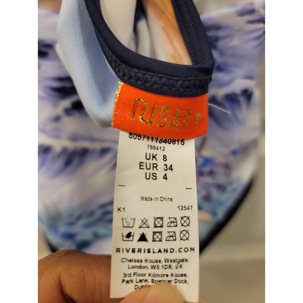 River Island Halter One Piece Swimsuit - Picture 6 of 9